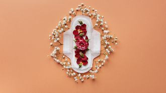 Menstruatieondergoed met bloemen