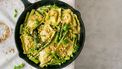 intermittent fasting, eetplan, Vega ravioli met groene asperges