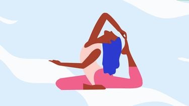 illustratie vrouw in yoga outfit