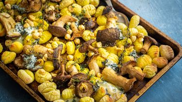 traybake met gnocchi en paddenstoelen