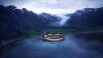 noorwegen, svart, hotel, energiepositief
