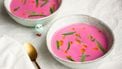 kommetjes roze soep