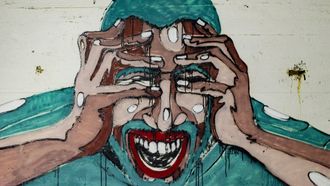 muurschildering van persoon die stress ervaart
