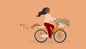 meisje op de fiets