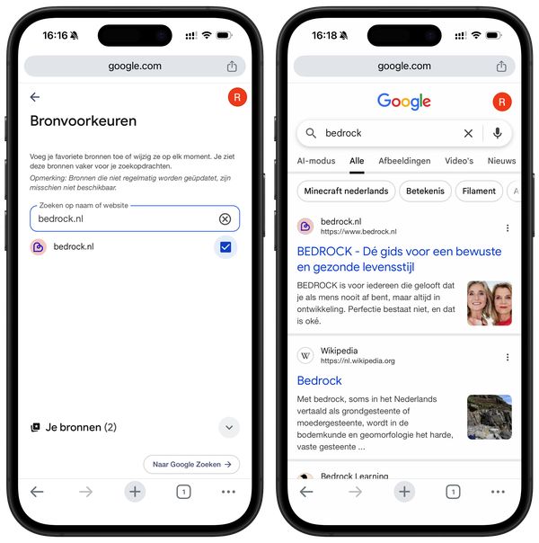 BEDROCK google voorkeursbron 001