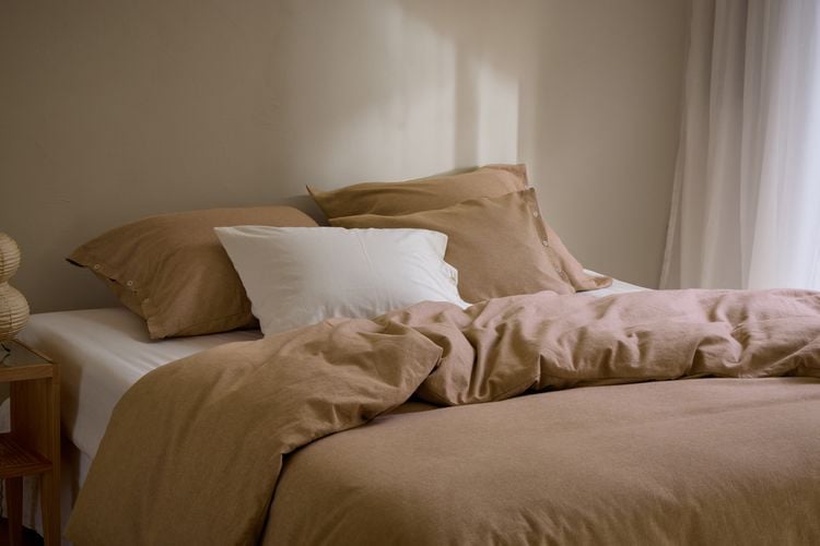 Flanel mauve chambray