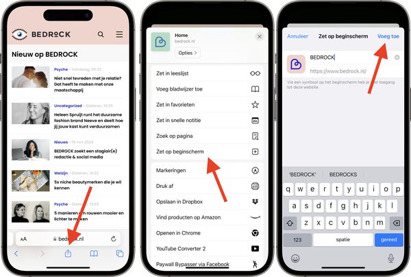 Bedrock als web-app